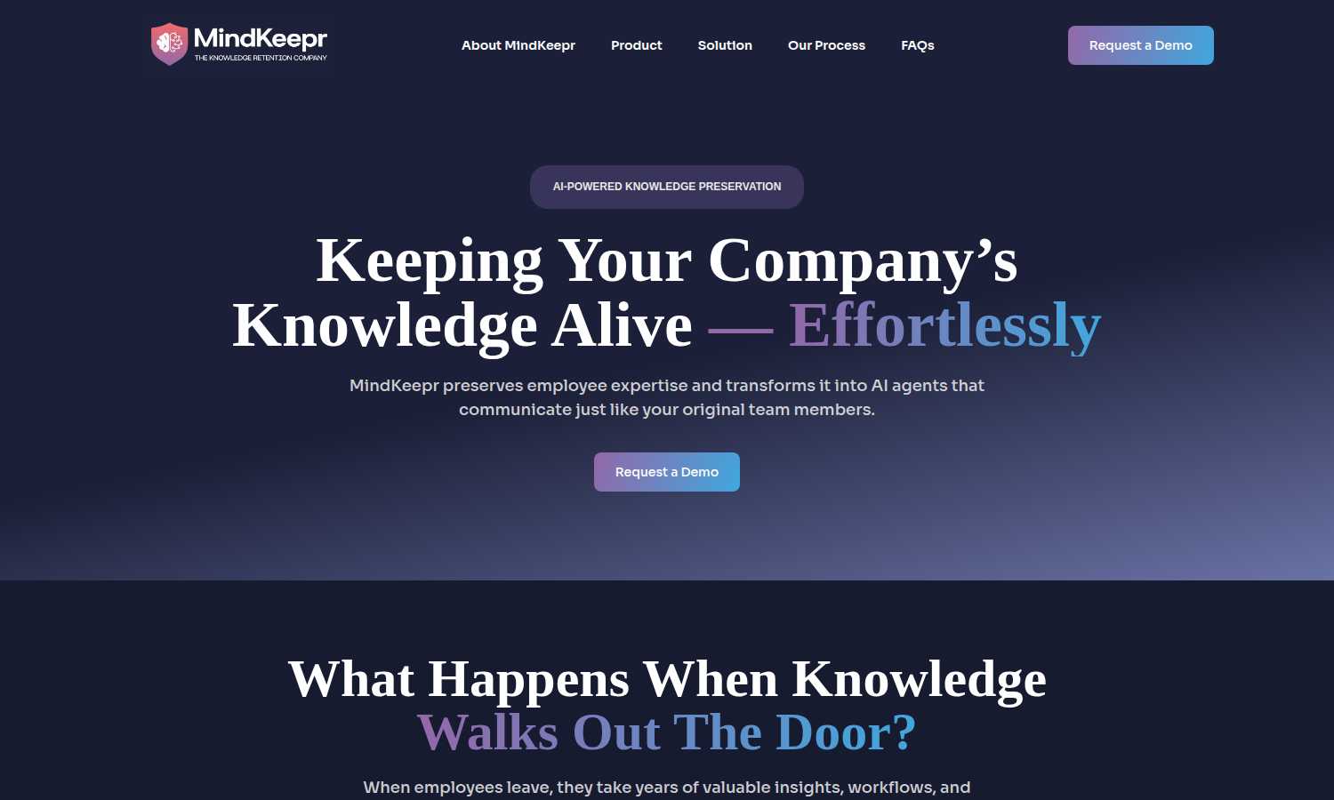 MindKeepr application interface and features