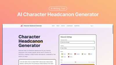 AI Character Headcanon Generator - aiheadcanon.com - AI tool for AI Assistants