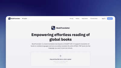 BookTranslator - AI tool for Language & Translation
