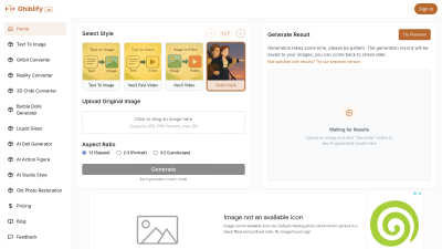 Ghiblify.im - AI tool for Design Tools