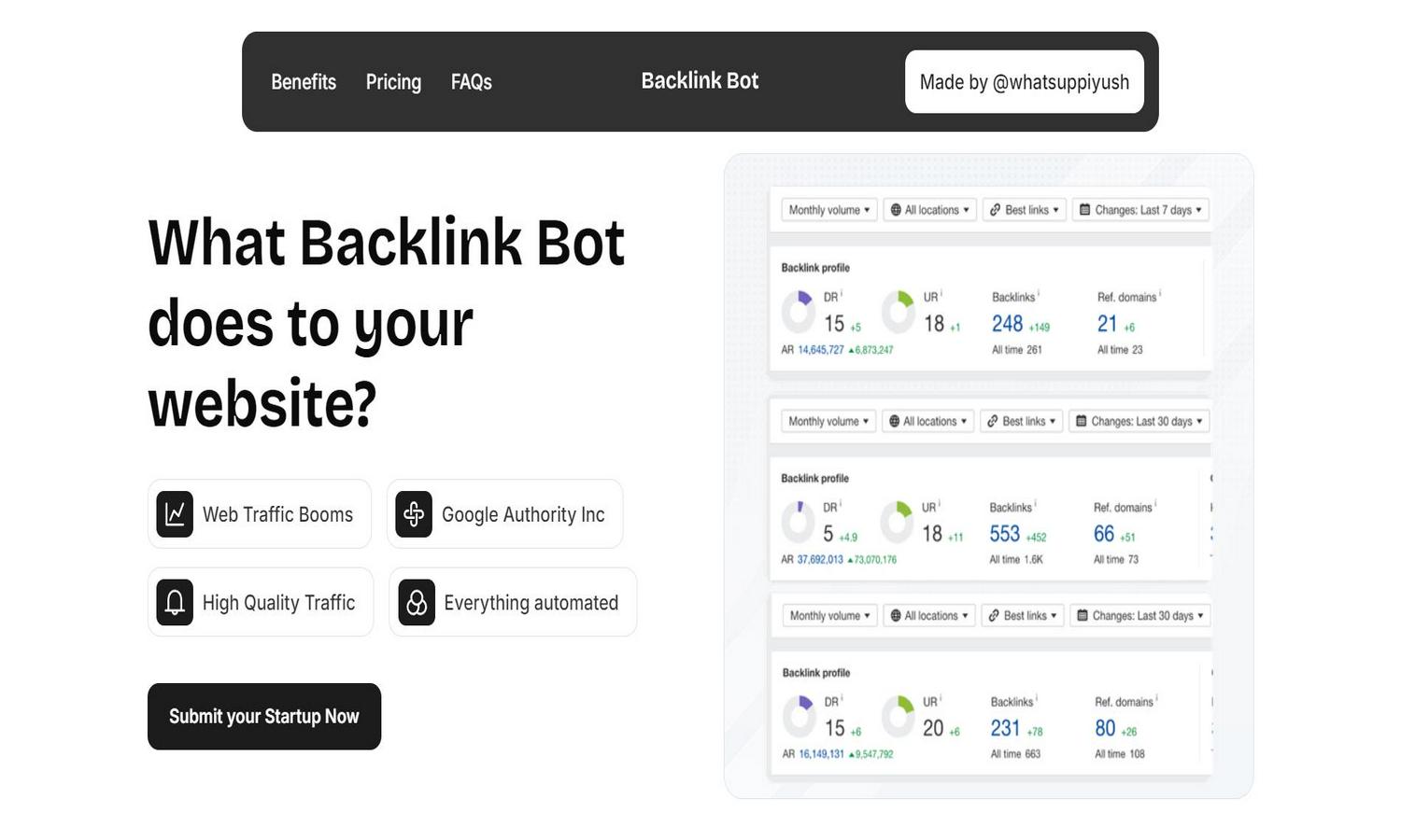 Backlink Bot Website