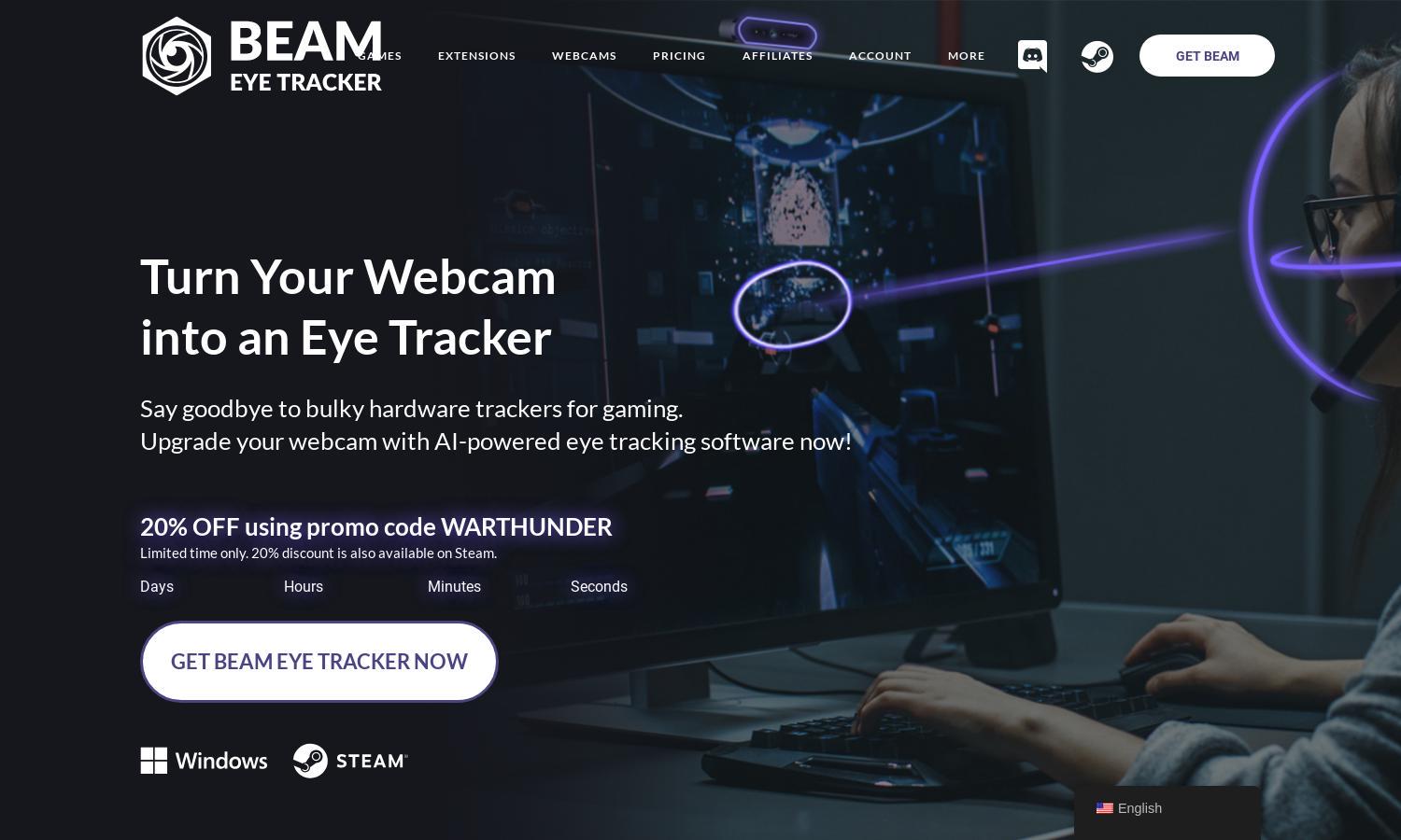 Beam Eye Tracker Website