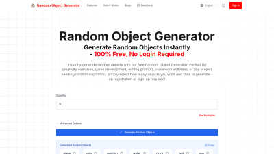 Random Object Generator - AI tool for Content Creation