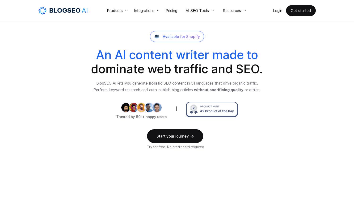 BlogSEO AI Website