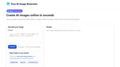 Photostock - Free AI Image Generator - AI tool for AI Assistants