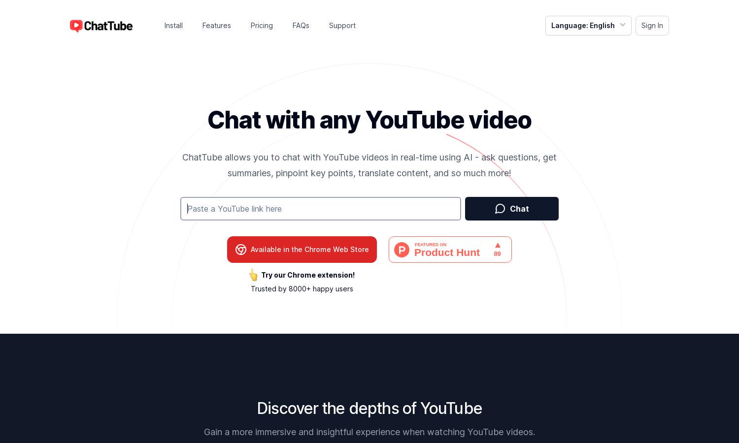 ChatTube Website