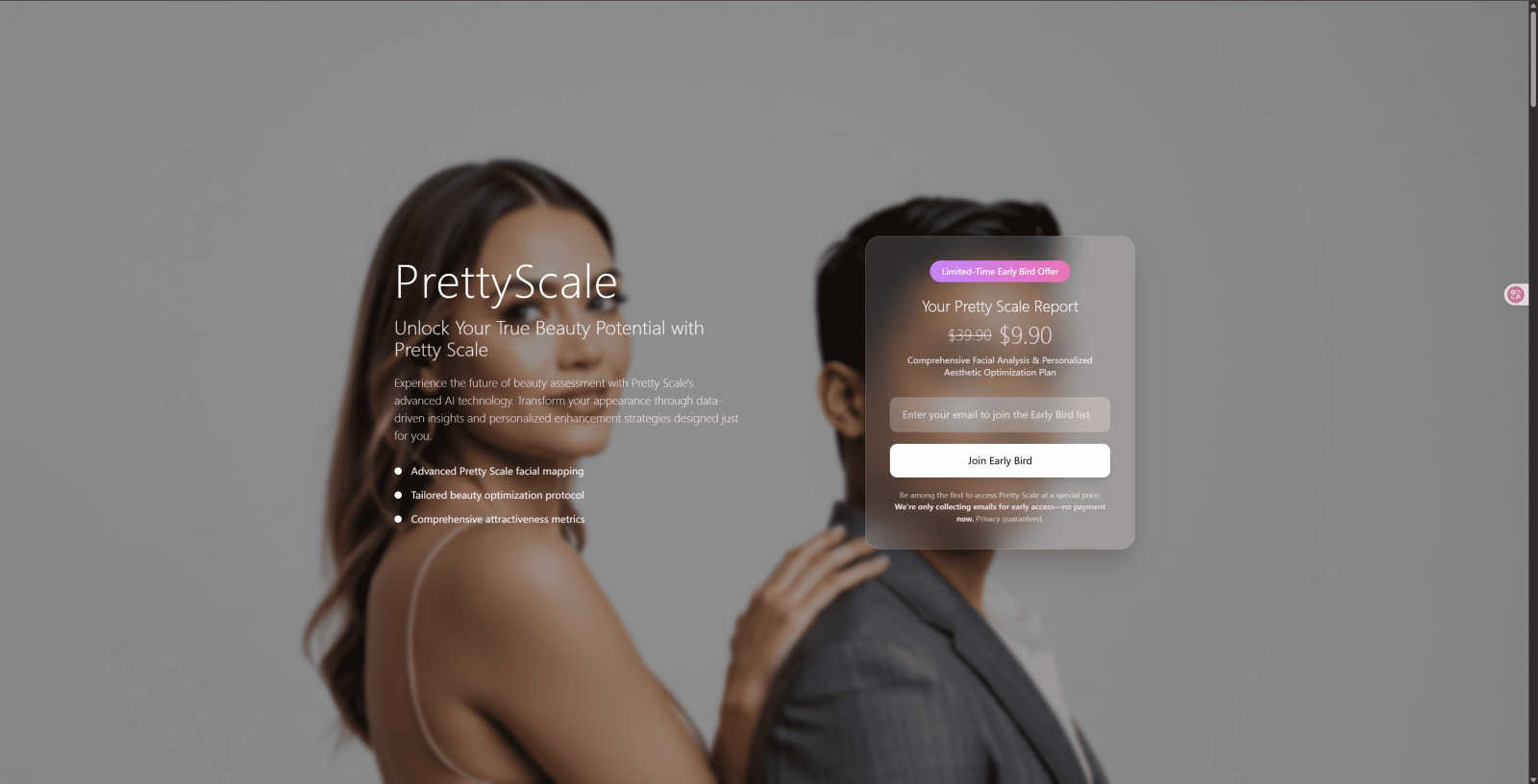 Pretty Scale application interface and features