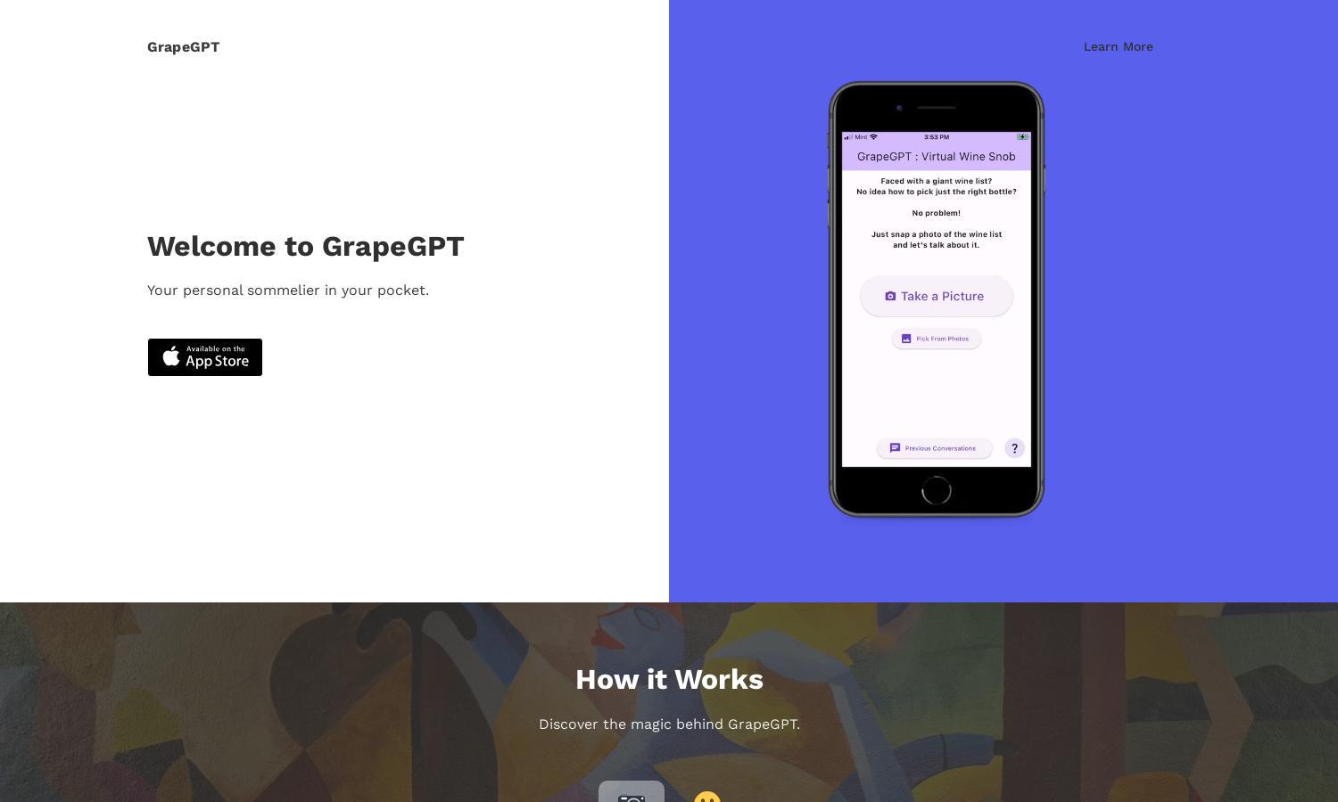 GrapeGPT AI Wine Assistant Website