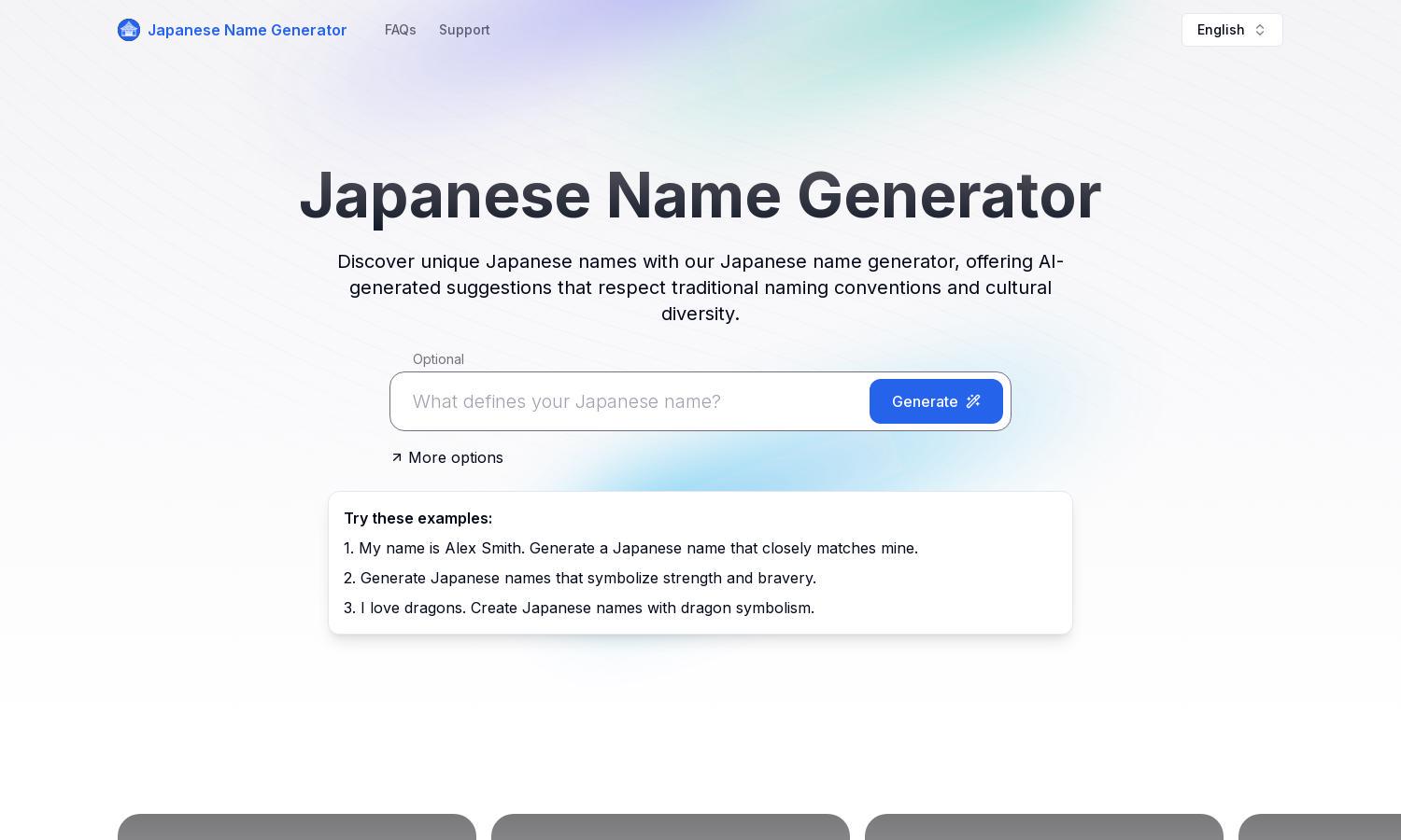 Japanese Name Generator Website