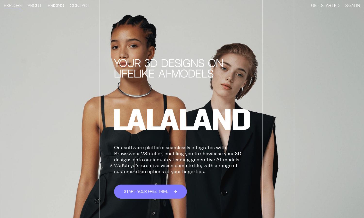 Lalaland.ai Website