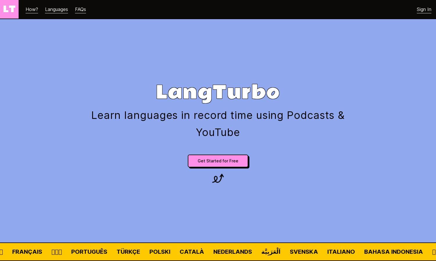 LangTurbo Website