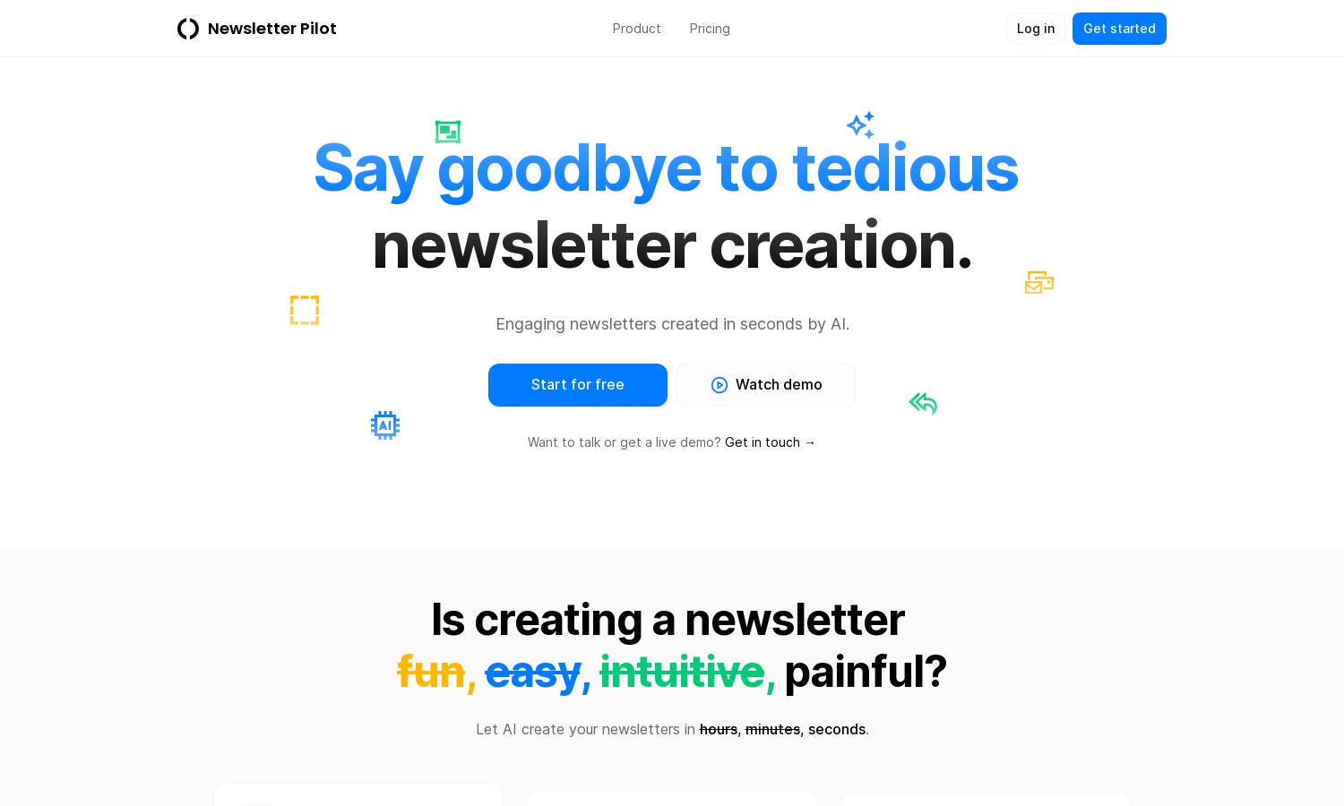 Newsletter Pilot Website