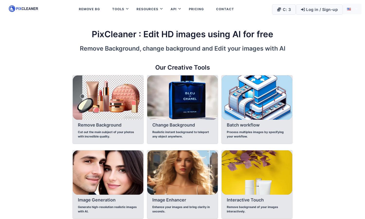 Pixcleaner Website